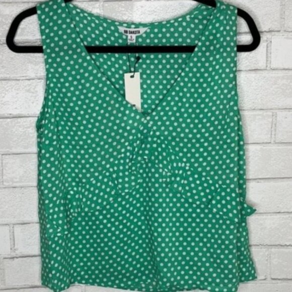 NWT BB Dakota Spotted in Dots Ruffle Tank Top - Picture 3 of 11